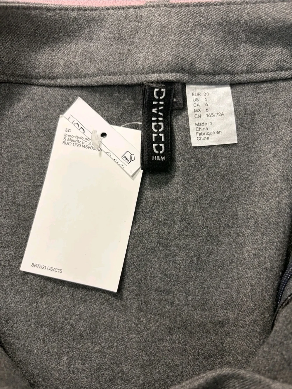 H&M Mini Skirt in Heathered Brown-Gray